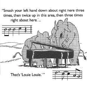 Elephants playing Louie Louie